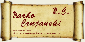 Marko Crnjanski vizit kartica